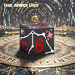 PJOY Metal Dice Set D&D Star Dice Set DND Polyhedral Dice for RPG Role Playing Games Dungeons and Dragons TTRPG Black Red Pink D