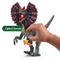 Nkok Wowworld B/O Dilophosaurus (Lights & Sounds), Realistic Roars By Rotating An Arm, Red Led Lights In Mouth And Along Ribs, Articulated In Mouth, Arms, Legs And Tail, Great Gift