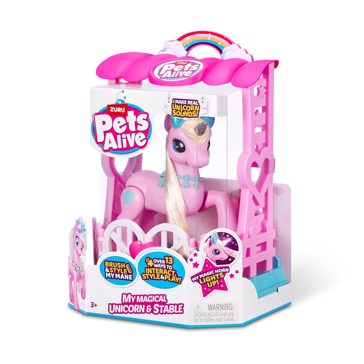 Pets Alive My Magical Unicorn And Stable Battery Powered Interactive Robotic Toy Playset By Zuru
