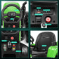 Hikole Kids Ride on Tractor, 12V Electric Tractors with Trailer, Remote Control, 11-LED Headlights, 3-Gear-Shift, 30W Dual Motor