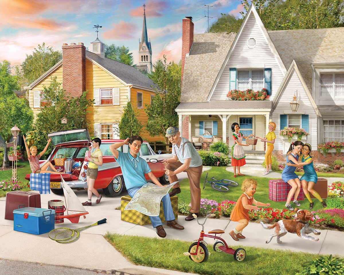 White Mountain Family Road Trip Spring Puzzles 1000 Pieces Jigsaw Puzzle for mature-themeds and Family