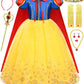 Gz-Laopaitou Girls Princess Costume Princess Dress Up Set Kids Halloween Party Cosplay Birthday Outfits With Cape