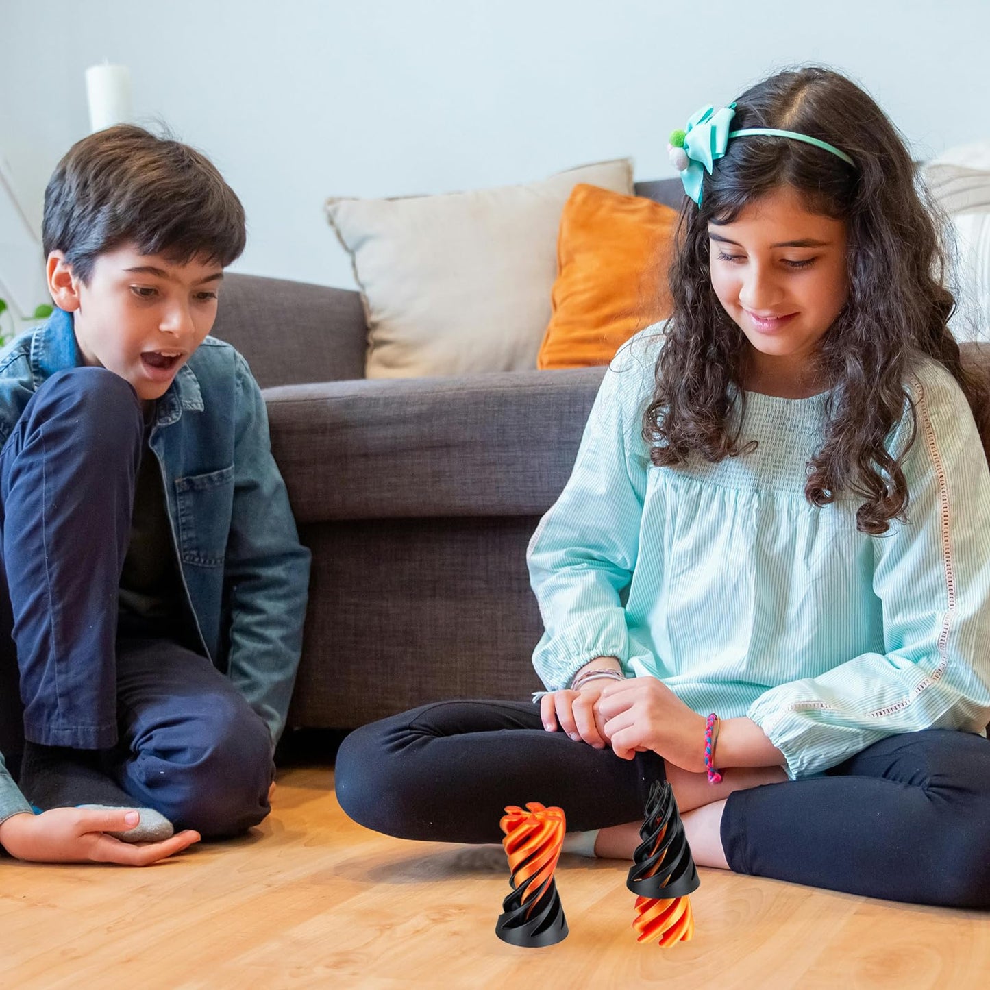 3Pcs Impossible Cone, Spiral Cone Fidget Toy 3D Printed Spiral Fidget Toys Impossible Pyramid Passthrough Sculpture, Mini Cones