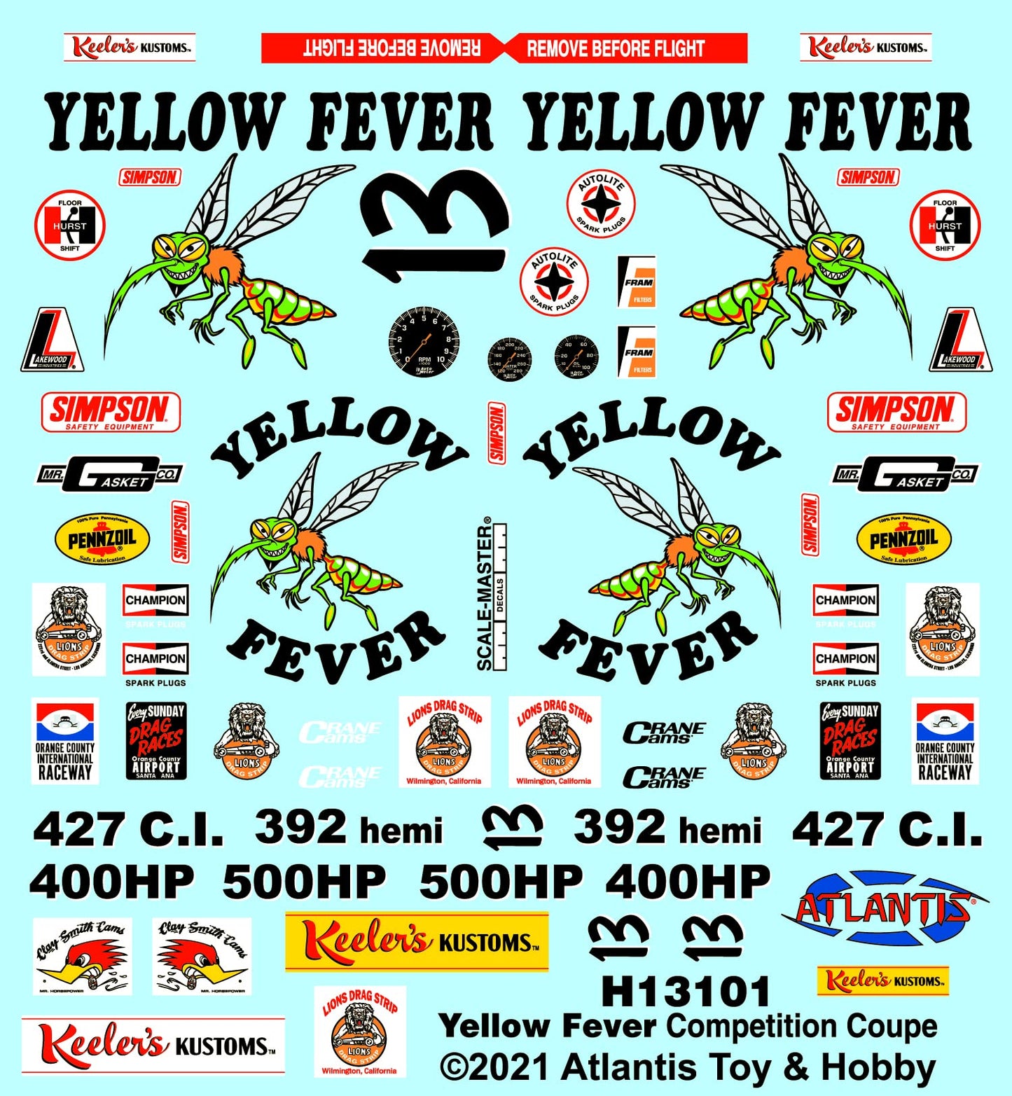 Atlantis Keeler's Kustoms Yellow Fever Competition Coupe 1/25 Made in The USA