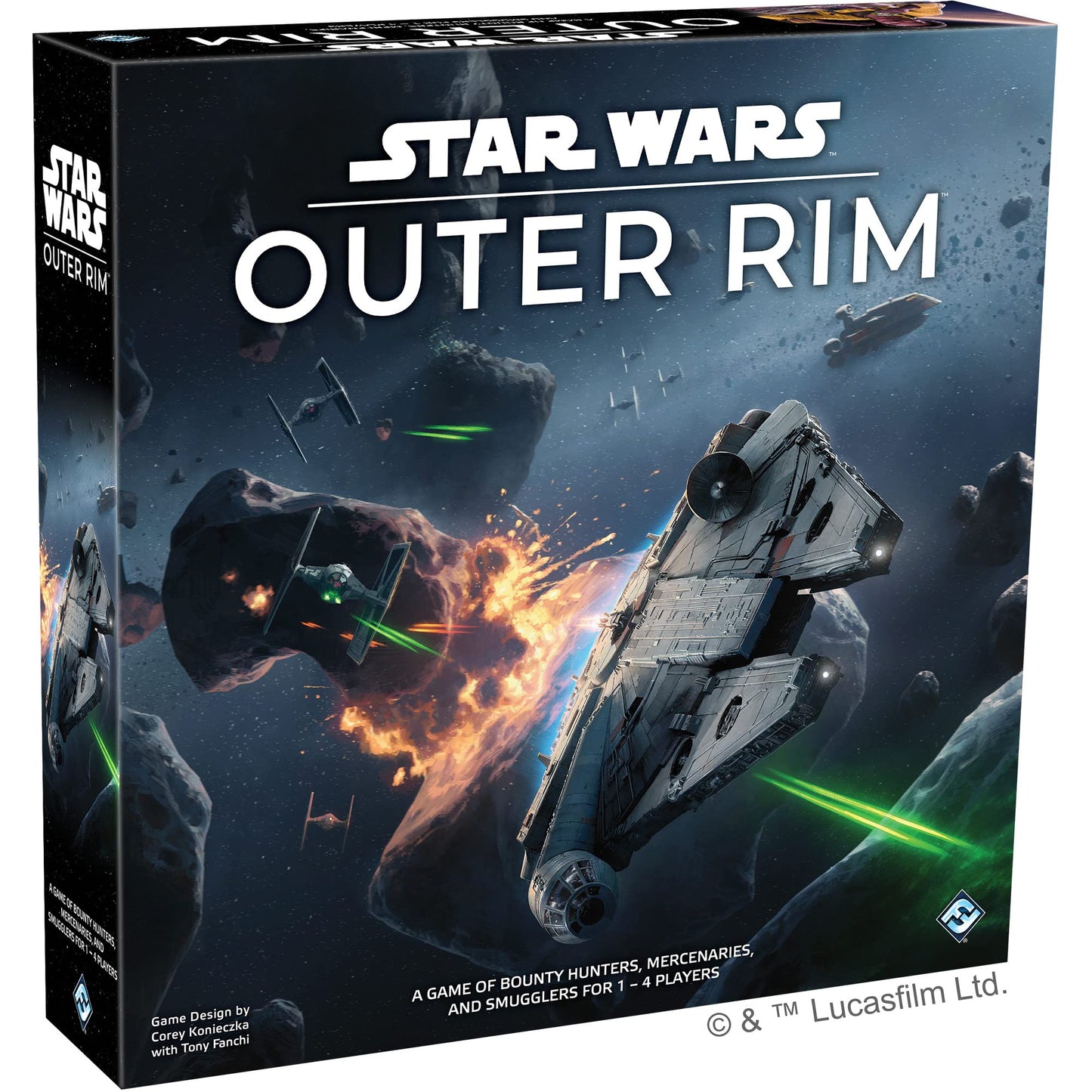 Fantasy Flight Games Star Wars Outer Rim Board Game | Strategy & Adventure Game for 1-4 Players | Ages 14+ | Cardboard | Model FFGSW06