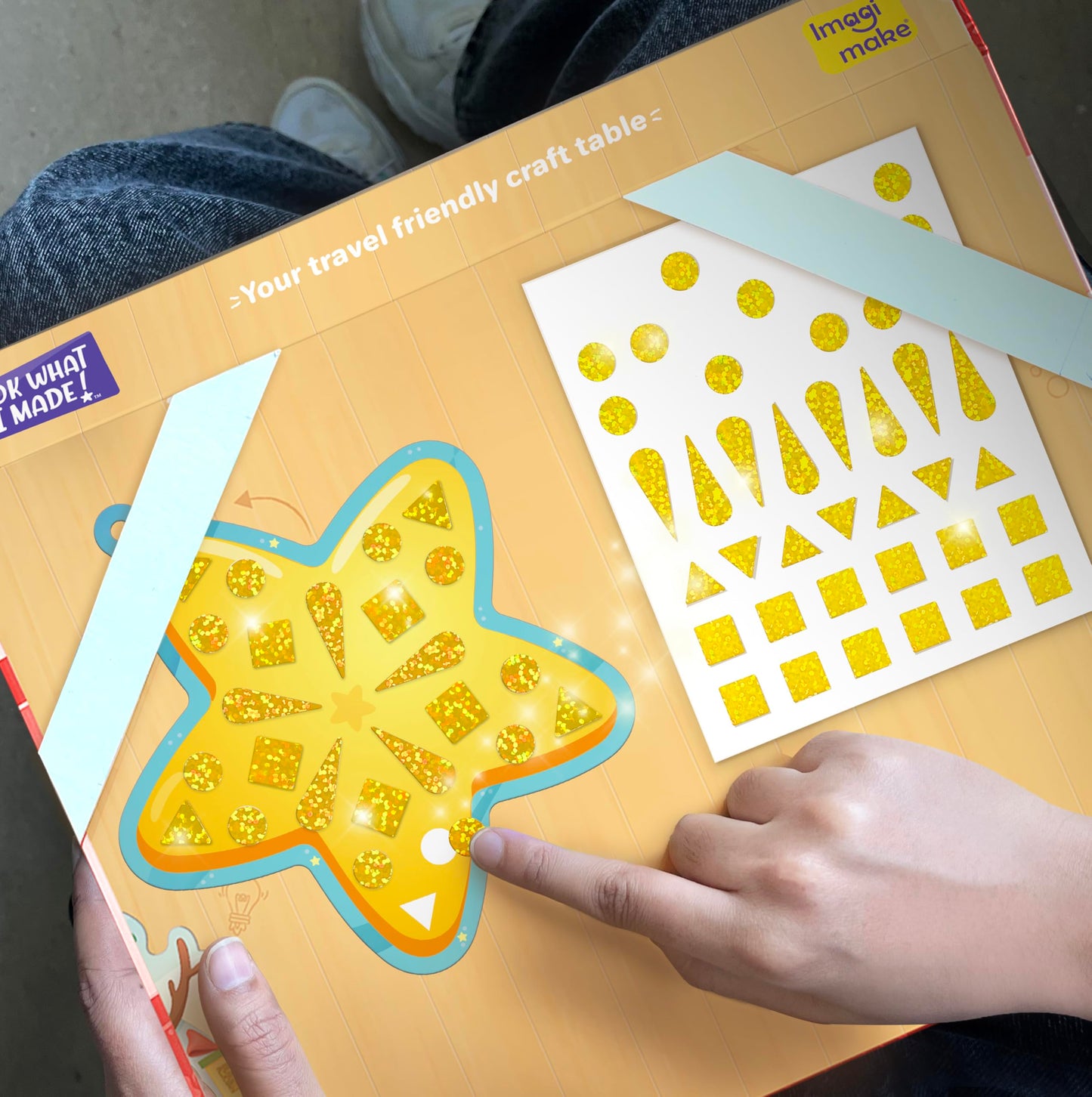 Imagimake Mirror Mosaic Christmas Kids Art Set | DIY Craft Kit | Foil Stickers for Kids | Birthday Gift for Girls and Boys Ages