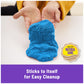 Kinetic Sand Sandbox Set, 1lb Blue Play Sand, Sandbox Storage, 4 Molds and Tools, Sensory Toys for Kids Ages 3+