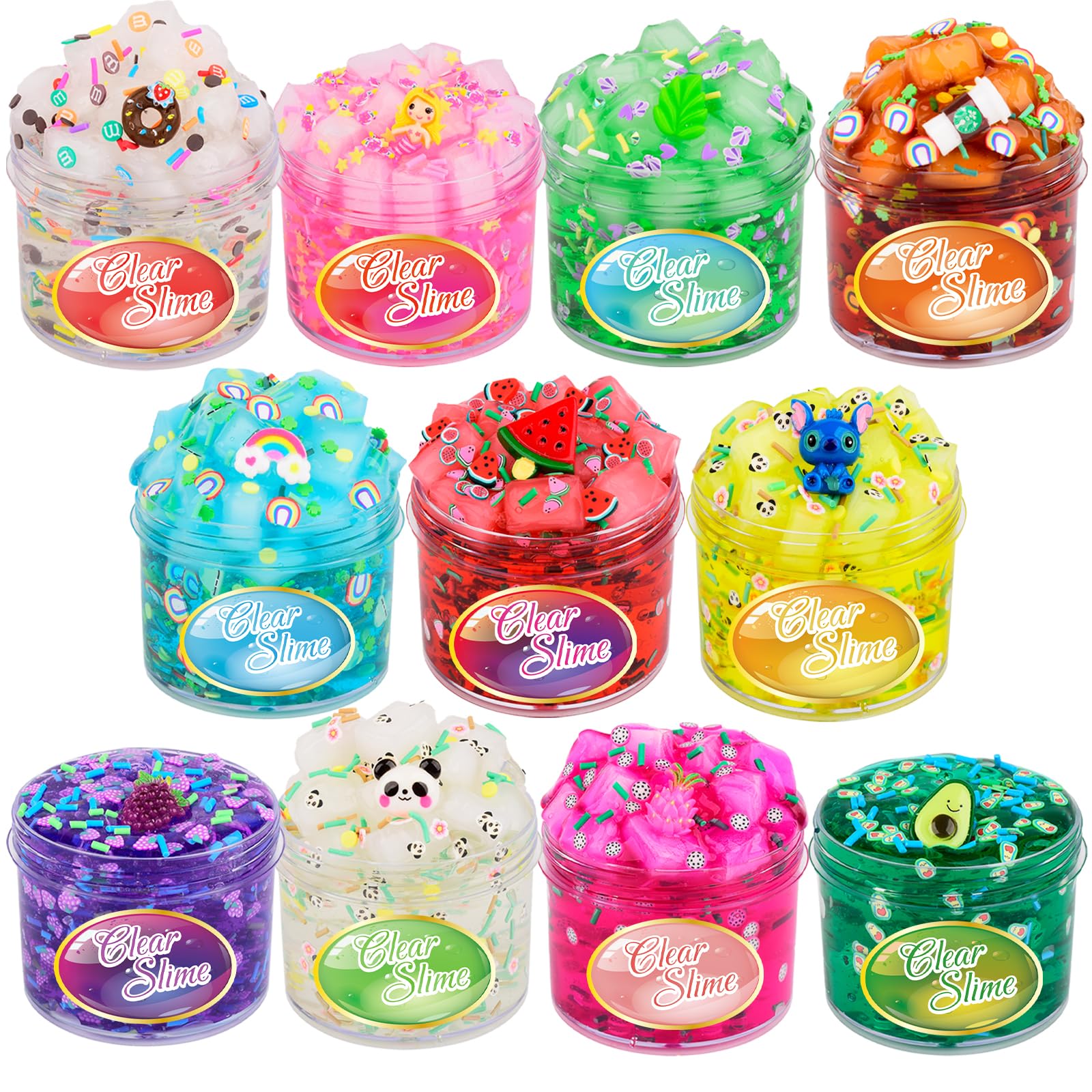 11 Pack Jelly Cubes Clear Slime Kit For Kids Party Favors Jelly Cube Crystal Clear Slime 11 Pack Easter Christmas Toys For Girls
