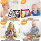 Oukzon Tummy Time Toys, Baby Toys 0-6 Months With Crinkle Book And Teethers, 6-12 Months Infant Mirror Toys High Contrast Baby G