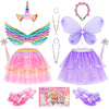Jeowoqao Kids Princess Dress Up Set - Tutu, Butterfly Wings, Shoes, Pink, One Size, for Girls 3-6 Years