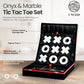 Umaid Luxury Marble Tic Tac Toe Game - A Sophisticated Touch For Dad This Fathers Day - Handcrafted 10    Onyx Board With Velvet