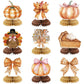 Weekgrat 9 Pcs Thanksgiving Centerpieces Party Decoration Fall Bows Table Centerpiece Pumpkin Turkey Bow Decor for Dinner Table 