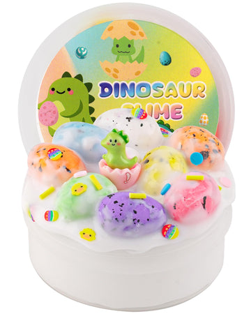 Easter Basket Stuffers, Dinosaur Eggs Slime With Easter Dino Slime Charm, Non-Sticky Slime Toys For Kids, Easter Gifts For Toddl