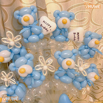 260 Balloons Light Blue, Thickened 100 Pack Long Balloons Twisting Skinny Magic Balloons For Balloon Arch Animals Clown Kids Bir
