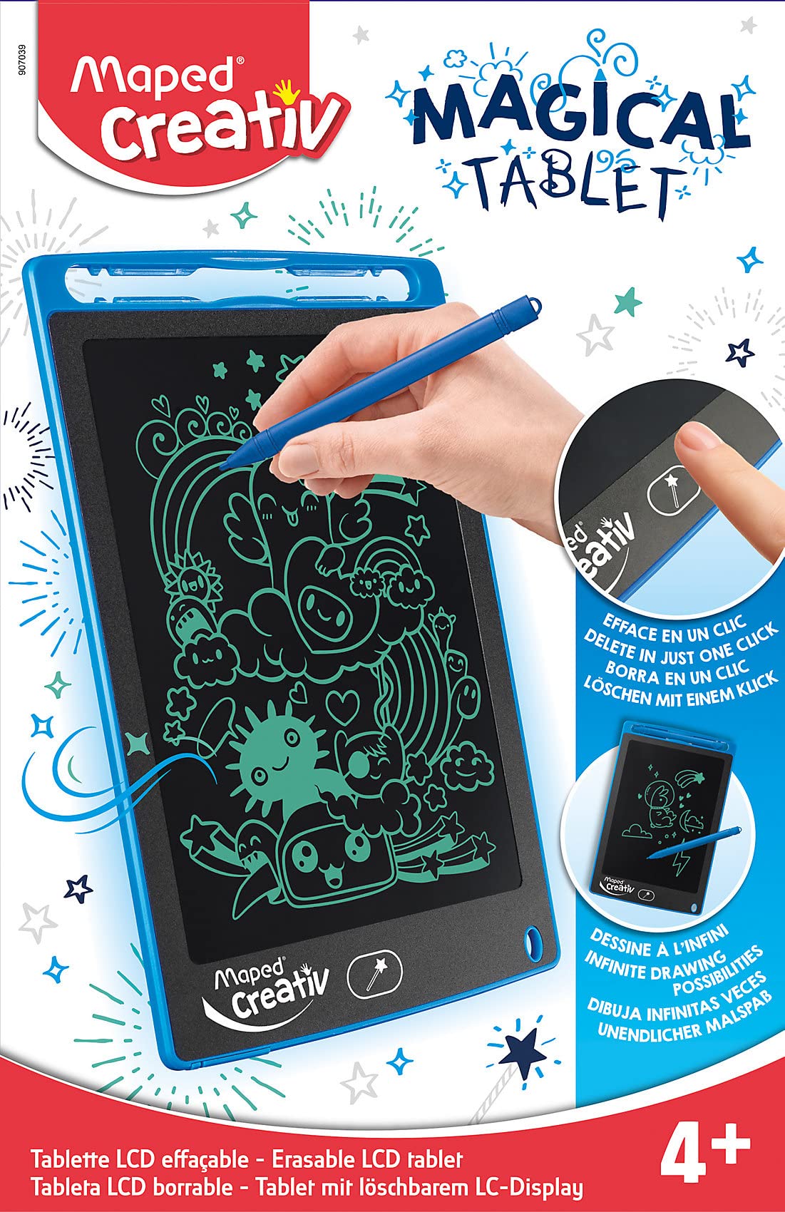 Maped Creativ Magical Drawing Tablet 2 Piece Kit (907039),Blue