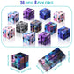 Chivao 36 Pcs Infinity Cube Sensory Toy Handheld Infinite Toy Flipping Hand Cube Desk Gadget Gift Portable Blocks for Adults Anx