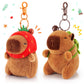Achwishap 2Pcs Capybara Plush Keychain,Cute Keychain Capybara Stuffed Animal,Soft Capybara Plush Toys Key Chain,Kawaii Plush Stu