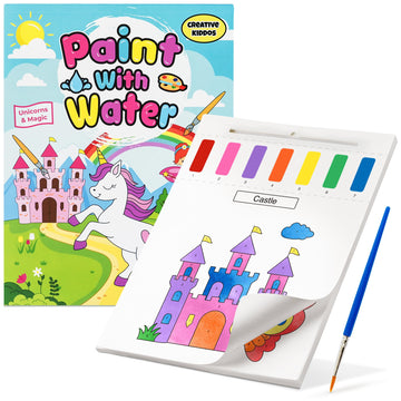 Paint With Water Coloring Book For Toddlers: Mess Free Kids Watercolor Painting Activity Kit - Arts And Crafts For Ages 3 4 5 6
