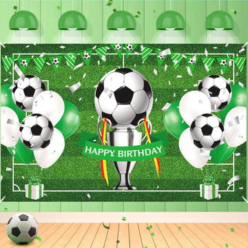 Soccer Birthday Party Decorations Soccer Happy Birthday Banner For Boys Teens Large Sport Themed Birthday Banner For Soccer Football Birthday Anniversary Holiday Party Supplies