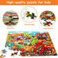 Large Piece Jigsaw Puzzles For Kids Ages 4-6 6-8 8-10 Year Old 100 Pieces Jigsaw Puzzles For Kids Construction Engineering Vehic