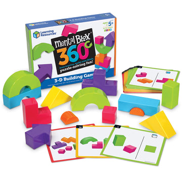 Learning Resources Mental Blox 360 Degree 3-D Building Game - 55 Pieces, Ages 5+ Educational Board Games, Mental Puzzles for Kid