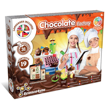 Science4You Chocolate Factory For Kids - Chocolate Making Kit + 31 Experiments + Molds Included, Kid´S Baking Kit To Make Chocolate Candies, Games, Toys, Gifts For Boys And Girls 8 9 10+ Years Old