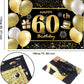 60Th Happy Birthday Banner Birthday Decorations For Men Birthday Party Decorations Birthday Backdrop