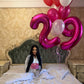 Hot Pink 9 Balloon, Number Balloons 40 Inch, 9Th Giant Birthday Decorations For Girls,19Th 29Th Party Decorations Supplies, Numb