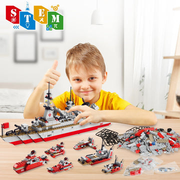 Sitodier Stem Building Set Toy | 811Pcs Construction 25 In 1 Cruiser Ocean Ship Building Toy For 6 Years Up Boys | 25 Models Eng