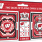 Masterpieces Game Day - NCAA Wisconsin Badgers 2-Pack Playing Cards & Dice Pack - Officially Licensed Set for mature-themeds and Family