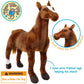 TigerHart 3 Foot Plush Pony - Thoroughbred Horse Stuffed Animal, White, Foam-Wrapped Wires