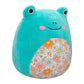 Squishmallows Sqcr05383 7.5-Inch-Robert The Aqua Frog With Floral Belly, Multicolour