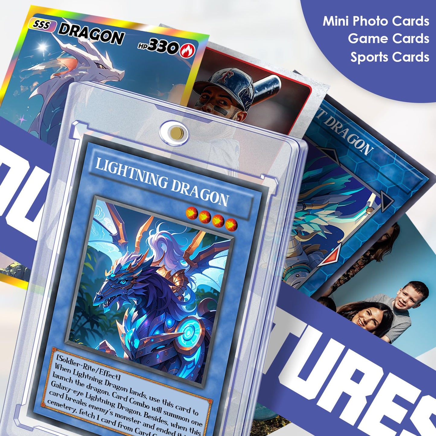 100Ct Magnetic Card Holders For Trading Cards, 35Pt Acrylic Card Protectors Baseball Card Display Case Fit For Sports Cards, Mtg