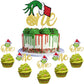 25 Pack Christmas One Cake Topper with Glitter Christmas Hand First Birthday Cake Topper Picks Decorations for Christmas Theme Baby Shower 1st Birthday Party Decorations Supplies Gold -Like New