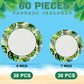 Havawish 60 Pcs Summer Party Paper Plates Disposable Round Paper Dessert Plates for Summer Hawaiian Birthday Pool Party Decorati