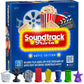 GAME NIGHT MEDIA Soundtrack Trivia Movie Game with Bluetooth Speaker, Hand Painted Pieces, 10.5"x10.5", Multi-color, Ages 8+