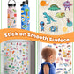 Walenced Jelly Reusable Sticker Book For Toddlers 2-4 Years, 3 Sets Stickers For Kids, Toddler Sticker Book Ages 1-3, 96 Pcs Tod