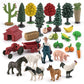 Lc Joycre Small Barn Farm Animals Playset Farm Toy Farm Animals Figurines For Cake Topper For Toddlers 1-3