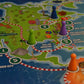 Santa's Sleigh Ride Educational Board Game - Red Plastic Christmas Fun