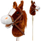 Nature Bound Stick Horse | Plush Handcrafted Hobby Horse | Stick Pony Provides Fun Pretend Play For Toddlers & Preschoolers | Handsewn, Wood, Sound Effects | Chestnut Red Color