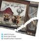 Highland Cow Jigsaw Puzzles 1000 Pieces for Adults, Farm Animal & Daisies Country Scene, Rustic Window View Wooden Puzzle, Relax