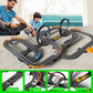 Slot Car Race Track Set Electric Or Battery Powered Racing Car Track For Kids Boys, With 4 High-Speed Cars And 2 Hand Controllers,Dual Racing Game Toys For Children Age 6 7 8 Years Old