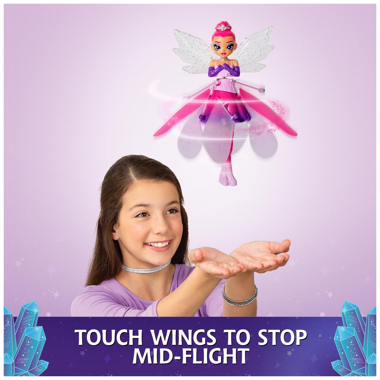 Crystal Flyers, Magical Flying Toy Doll With Crystal Wings, Girls Gifts, Interactive Kids Toys For Girls And Boys Ages 5 And Up