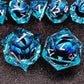 HAOMEJA Beholder D&D Monster Resin Dice Set DND 7 PCS Liquid Core Dice Set Sharp Edges Dice with Gift Dragon Eye Bag Apply to Du
