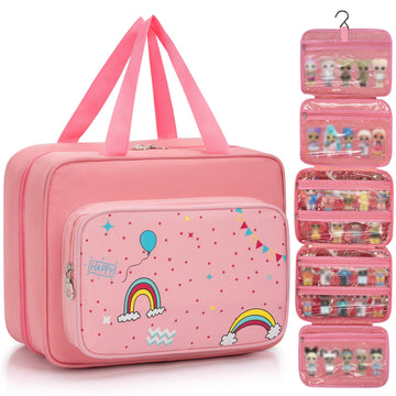 Ouutmee Doll Carrying Case Compatible With Lol Surprise Dolls, Toy Hanging Organizer Storage Bag For Girls With A Hanging Hook A