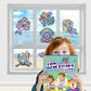 Yazhiji 6 Sheets Mermaid Diamond Window Art Craft Kits For Kids, Suncatcher Set For Ages 6 7 8 9 10 Seaweed Diy Painting For Gir