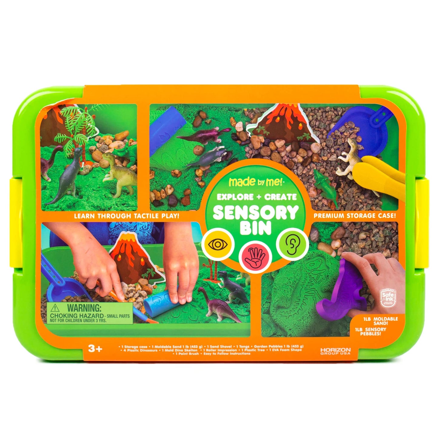 Made By Me Explore + Create Dino Galaxy Sensory Bin, Fun Sensory Bins for Toddlers 3+, All-in-One Tactile Sensory Toys & Dino-Mi