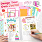 Adusriz Princess Diy Journal Kit For Girls 8-12, 50+Pcs Gifts For Tween & Teen Girls, Scrapbook & Diary Supplies Set, Journaling