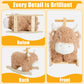 JOLIE VALLÉE TOYS Wooden Baby Rocking Horse - Large Brown Cow/Yak Ride-On Toy for 1-2 Years Old, Perfect Nursery Gift