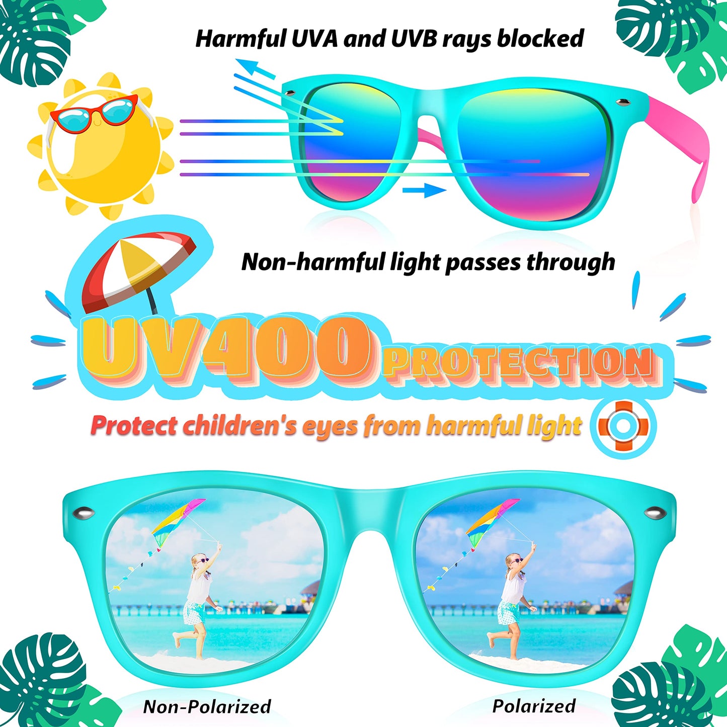 Giftinbox Kids Sunglasses Bulk, 12Pack Kids Sunglasses Party Favor With Uv Protection For Boys Girls, Beach Pool Birthday Party Supplies, Goody Bag Fillers Easter Basket Stuffers Gift For Kids 3-8